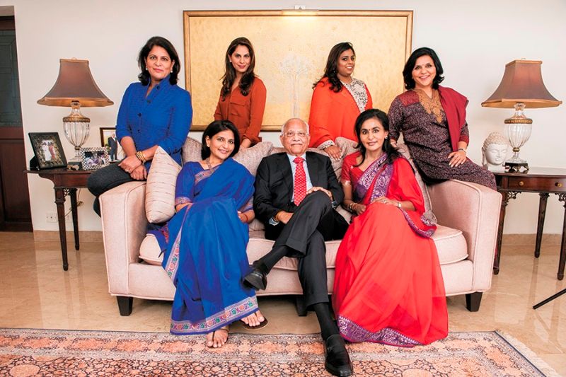 Upasana Kamineni with her Grandfather Mother and aunts
