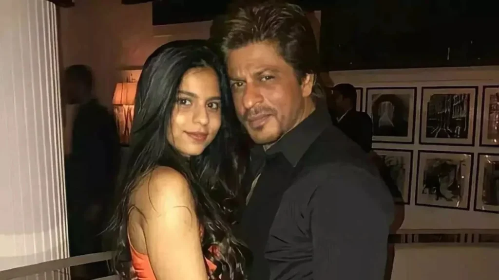 suhana khan with her father