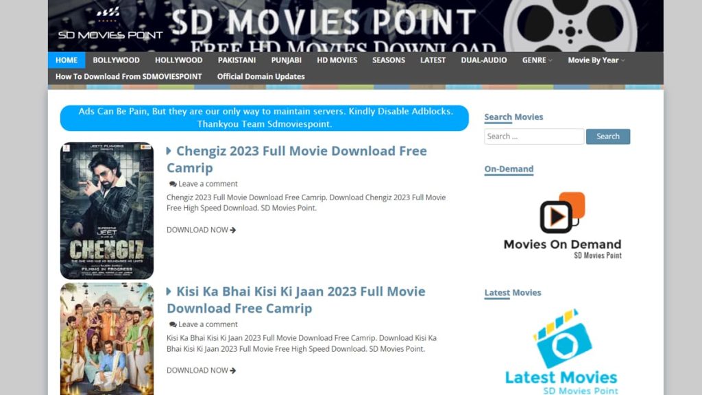 Sdmoviespoint Download Free 720p HD Bollywood, Hollywood